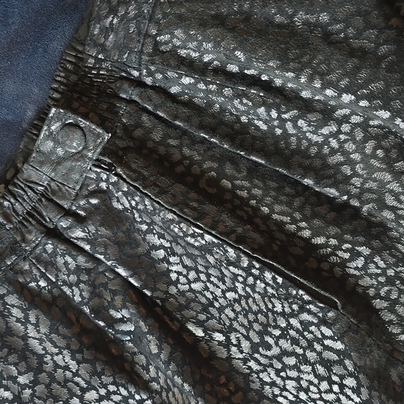 Leather Elegant Black Patterned Skirt - Picture 5 of 9